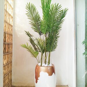 170CM SIX STEMS PALM PLANTS POTTED WITH 60CM CLASSIC FIBERGLASS POT