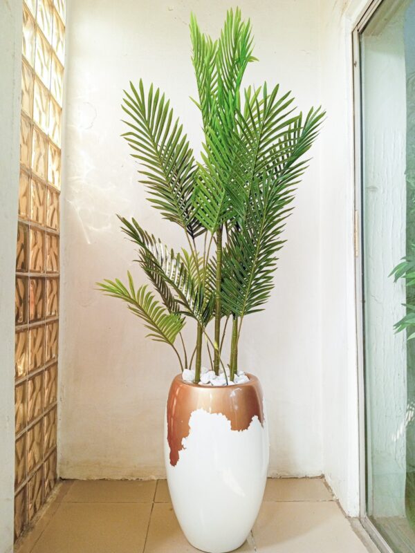 170CM SIX STEMS PALM PLANTS POTTED WITH 60CM CLASSIC FIBERGLASS POT