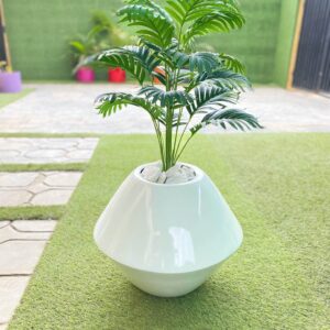 90CM MINI PALM PLANT POTTED WITH 45CM ONION FIBERGLASS POT