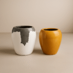 Mendels Apple fiberglass pot vase planters | 45cm and 40cm
