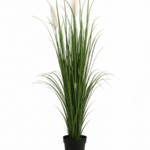 FAKE REED GRASS PLANTS WITH WHITE FLOWERS INDOOR DECOR