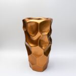 Mendels gold rock fiberglass flower planter | 90cm x 30cm