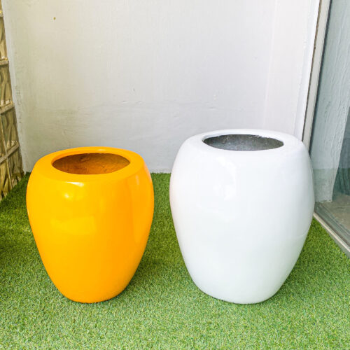 Mendels Apple fiberglass pot vase planters | 45cm and 40cm