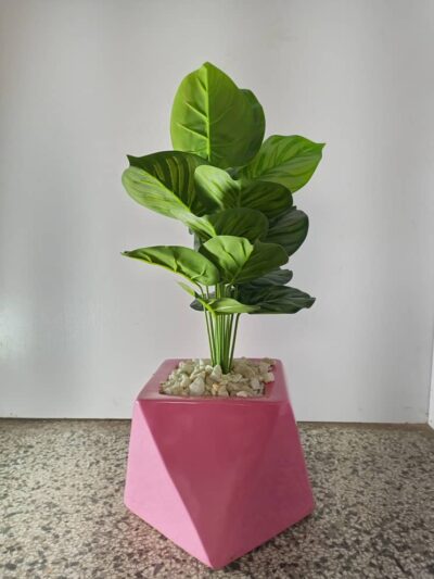 Pink fiberglass pot