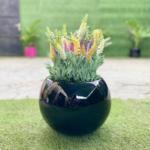 Round ball fiberglass pot