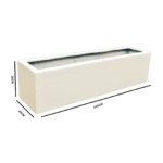 Modern Fiberglass Trough Planter – 100CM Sleek & Stylish Design