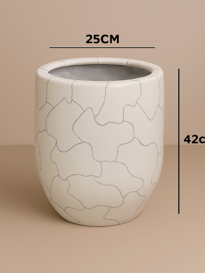 Half cylinder fiberglass pot