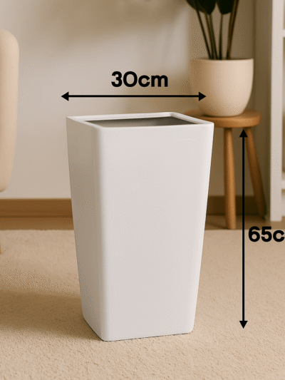 Cuboid fiberglass plant planter
