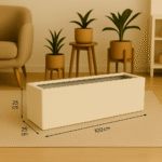 Fiberglass trough planter