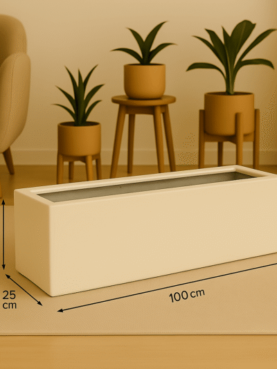 Fiberglass trough planter