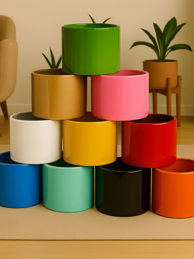 HALF WIDE CYLINDER VASE