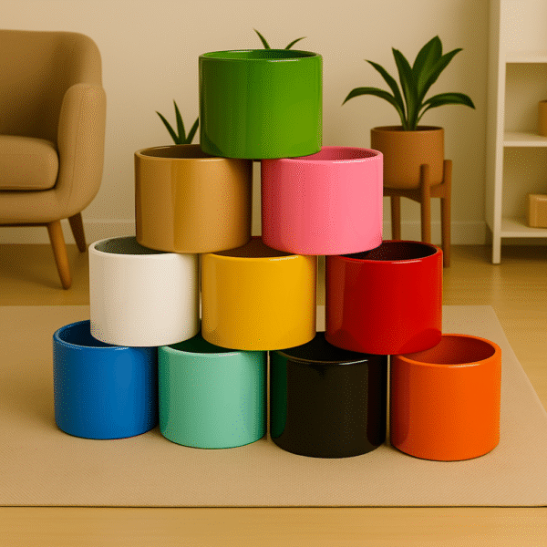 HALF WIDE CYLINDER VASE