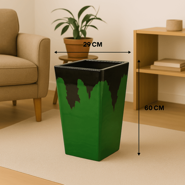 Tapered fiberglass flower planter