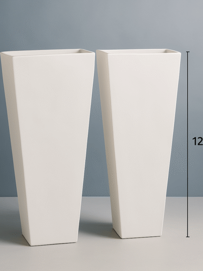 Wide tapered fiberglass pot