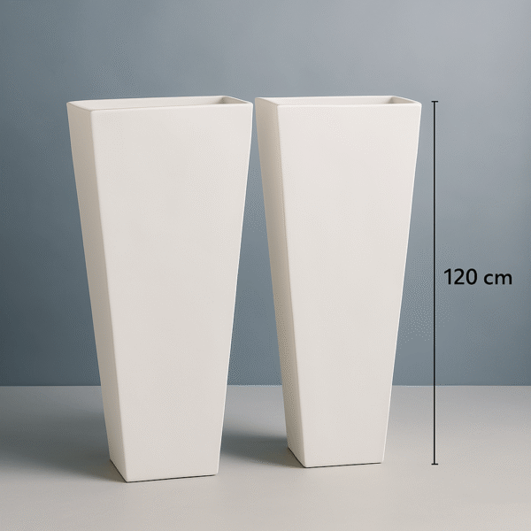 Wide tapered fiberglass pot