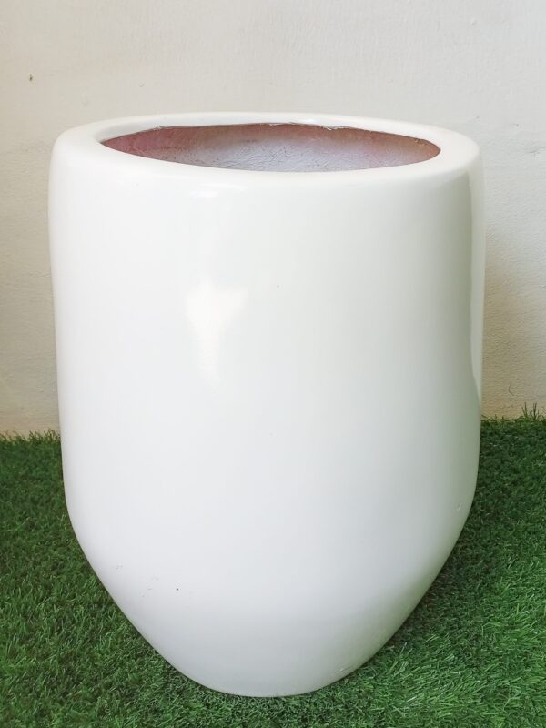 Half cylinder fiberglass pot