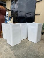 Cuboid fiberglass plant planter