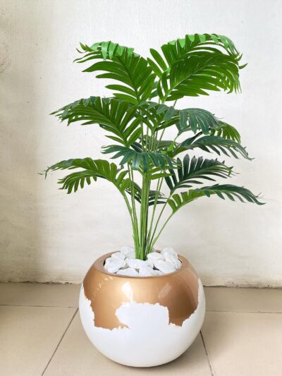 Artificial mini fan palm plant