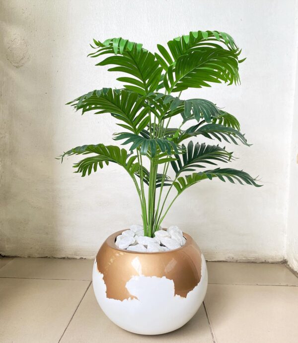 Artificial mini fan palm plant