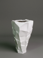 Bold Jagged Edge Fiberglass Pot – 77CM Tall, Striking Design