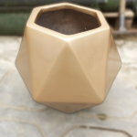 Decagon fiberglass vase