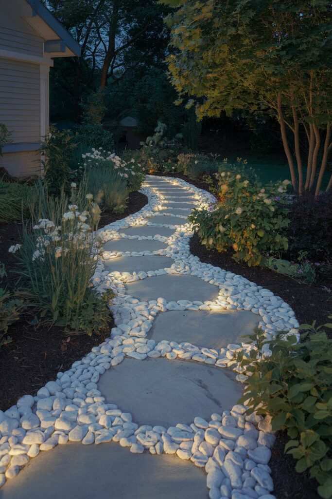 white stones