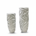 Wave Fiberglass Flower Pots – Stylish and Customizable Planters
