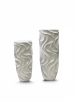 Wave Fiberglass Flower Pots – Stylish and Customizable Planters