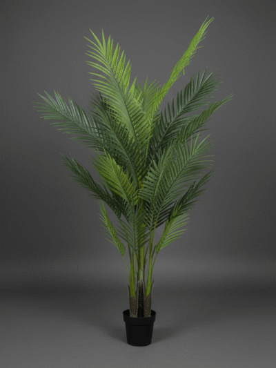 Artificial Outdoor Palm Plant 170cm Green – 3 Trunks and 22 Leaves with Cement Pot
