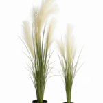 Elegant Artificial Reed Plants with White Flowers – 90cm & 120cm Indoor Décor