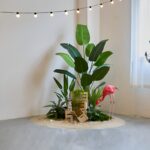 Premium Landscape Design with Artificial Plants and Decorative Moss