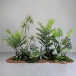 Premium Landscape Design with Artificial Plants and Decorative Moss