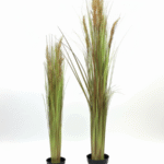 Modern Artificial Reed Plants with Brown Flowers – 90cm & 120cm Decorative Pieces