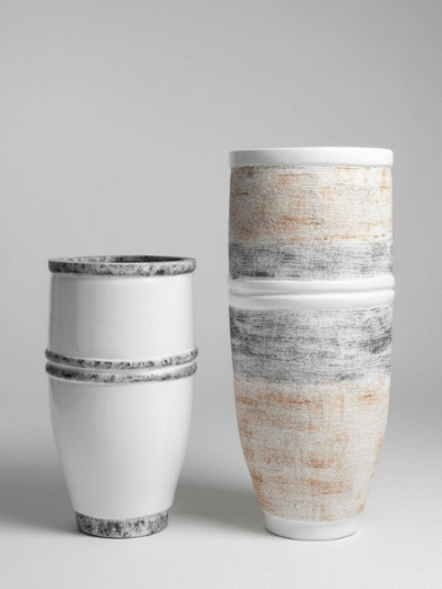 Layered Classic Vases – Elegant Fiberglass Planters for Modern Interiors | Small & Big Sizes