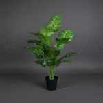 Premium Artificial Alocasia Macrorrhizos Plant in Plastic Pot – 75cm Indoor Greenery