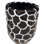 Artistic Fiberglass Half Slim Cylinder Planter 42cm – Contemporary Decorative Planter for Modern Spaces