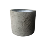 Rustic Fiberglass Half Wide Cylinder Planter – 23cm Decorative Indoor & Outdoor Pot