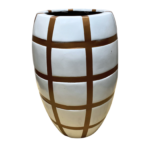 Artistic Fiberglass Classic Grenade Planter 60cm – Sculptural Decorative Planter for Modern Interiors