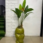 Artificial Three Stems Paradise Bird 148cm–163cm in Igodo Face Fiberglass Vase | Luxury Indoor Plant Nigeria