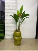 Artificial Three Stems Paradise Bird 148cm–163cm in Igodo Face Fiberglass Vase | Luxury Indoor Plant Nigeria
