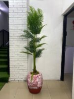Artificial Palm 225cm–240cm in Egg Classic Fiberglass Vase | Luxury Indoor Palm Nigeria