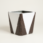 Tapered Edge Square Vase 30cm (Artistic Design) Fiberglass Planter