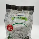 Premium White Pebble Stones 15kg – Decorative Mendels Pebbles for Landscaping and Interior Design