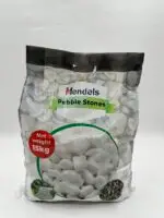 Premium White Pebble Stones 15kg – Decorative Mendels Pebbles for Landscaping and Interior Design