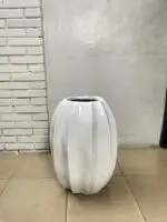 60cm Pumpkin Fiberglass Vase – Stylish Round Decorative Fiberglass Planter for Modern Spaces - Image 2