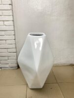 65cm Diamond Fiberglass Vase – Luxury Decorative Tall Fiberglass Planter for Modern Spaces - Image 2