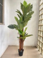Artificial Three Stems Sheath Palm Tree Plants - 160cm - Image 4