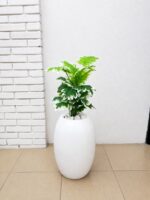 Artificial Mini Plants in Fiberglass Vase 95cm with White Pebble Stones | Modern Indoor Décor Nigeria - Image 12