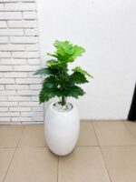 Artificial Mini Plants in Fiberglass Vase 95cm with White Pebble Stones | Modern Indoor Décor Nigeria - Image 16