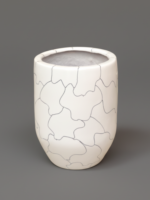 Chic Half-Cylinder fiber Pot – 42CM Tall, Modern Style